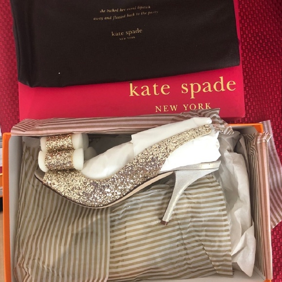 Kate Spade Charm Glitter Slingback Pump - Picture 7 of 7